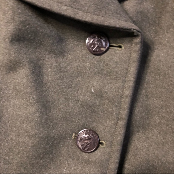 WW 2 era 1940s/50s melton wool officers overcoat/trench - Picture 6 of 9